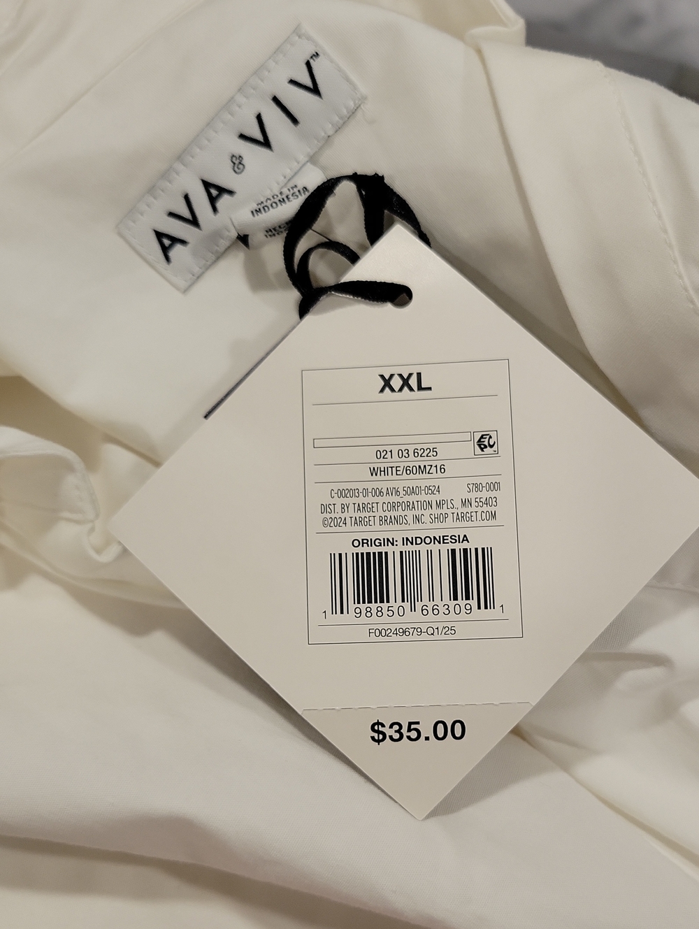 Ava & Viv White Button-Front Maxi Dress - Picture 2 of 4